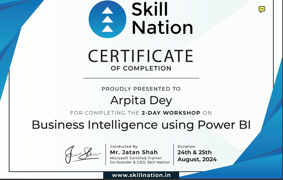 Power BI Certificate